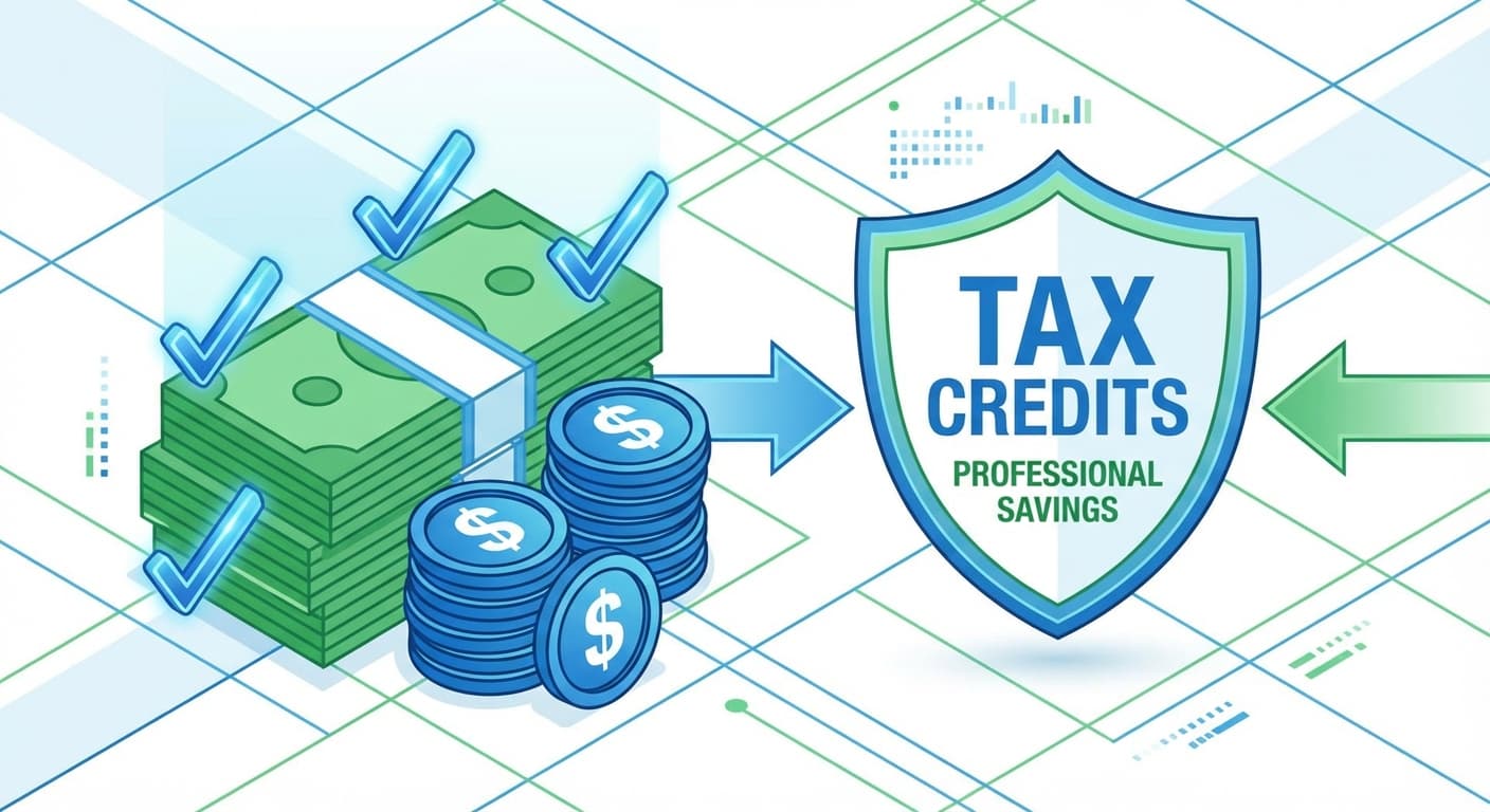 Tax Credits Guide - Professional tax guidance illustration